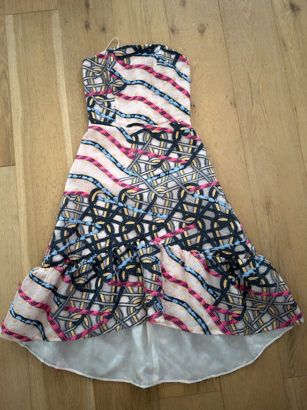 Patterned Pink Multicolor Textured Top - Picture 2 of 11